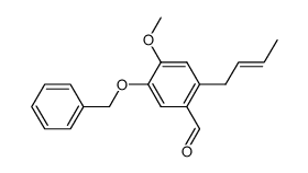 5-(benzyloxy)-2-(but-2-enyl)-4-methoxybenzaldehyde结构式