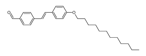 4-(2-(4-dodecyloxyphenyl)-(E)-1-ethenyl)-1-benzaldehyde结构式