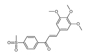 1-(4-methylsulfonylphenyl)-3-(3,4,5-trimethoxyphenyl)prop-2-en-1-one结构式