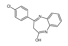 4-(4-chlorophenyl)-1,3-dihydro-1,5-benzodiazepin-2-one结构式