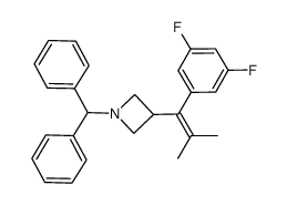 3-[1-(3,5-difluorophenyl)-2-methylprop-1-en-1-yl]-1-(diphenylmethyl)azetidine Structure