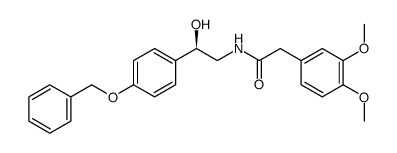 (R)-N-(2-(4-(benzyloxy)phenyl)-2-hydroxyethyl)-2-(3,4-dimethoxyphenyl)acetamide结构式