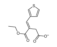 3-ethoxycarbonyl-4-thiophen-3-ylbut-3-enoate结构式