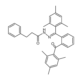 N'-(mesityl(2-(2,4,6-trimethylbenzoyl)phenyl)methylene)-3-phenylpropanehydrazide结构式