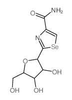 4-Selenazolecarboxamide,2-b-D-ribofuranosyl- Structure