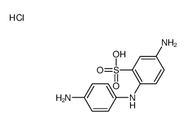 5-amino-2-(4-aminoanilino)benzenesulphonic acid monohydrochloride结构式