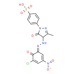 4-[4-[(3-chloro-2-hydroxy-5-nitrophenyl)azo]-4,5-dihydro-3-methyl-5-oxo-1H-pyrazol-1-yl]benzenesulphonic acid结构式