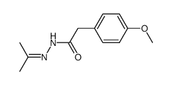 2-(4-methoxyphenyl)-N'-(propan-2-ylidene)acetohydrazide结构式