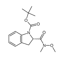 tert-butyl (2S)-2-{[methoxy(methyl)amino]carbonyl}indoline-1-carboxylate Structure