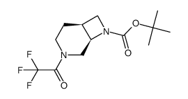 (1R,6S)-3-(2,2,2-Trifluoro-acetyl)-3,8-diaza-bicyclo[4.2.0]octane-8-carboxylic Acid tert-butyl Ester Structure