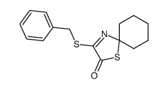 Cyclohexanspiro-2'-(4'-(benzylthio)-1',3'-thiazol-5'(2'H)-on)结构式