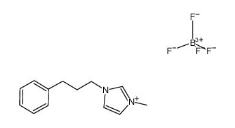 1-methyl-3-(3-phenylpropyl)imidazolium tetrafluoroborate结构式