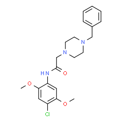 2-(4-BENZYLPIPERAZINO)-N-(4-CHLORO-2,5-DIMETHOXYPHENYL)ACETAMIDE Structure