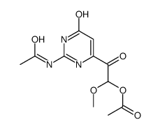 [2-(2-acetamido-4-oxo-1H-pyrimidin-6-yl)-1-methoxy-2-oxoethyl] acetate结构式