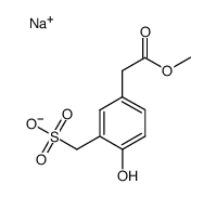 sodium salt of [4-hydroxy-3-(hydroxysulfomethyl)phenyl]acetic acid methyl ester Structure