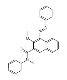 N-methyl-1-phenylazo-2-methoxy-3-naphthanilide结构式