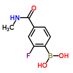 [2-Fluoro-4-(methylcarbamoyl)phenyl]boronic acid structure