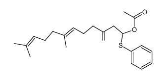 (E)-7,11-dimethyl-3-methylene-1-(phenylthio)dodeca-6,10-dien-1-yl acetate Structure
