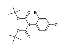 N,N-di-tert-butyloxycarbonyl-2-bromo-4-chloroaniline Structure
