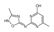 6-methyl-2-[(3-methyl-1,2,4-oxadiazol-5-yl)amino]-1H-pyrimidin-4-one Structure