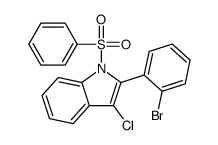 1-(benzenesulfonyl)-2-(2-bromophenyl)-3-chloroindole结构式