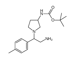 3-N-Boc-1-(2-氨基-1-对甲苯基-乙基)-吡咯烷结构式