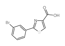 2-(3-溴苯基)-4-噻唑羧酸结构式