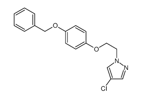 4-chloro-1-[2-(4-phenylmethoxyphenoxy)ethyl]pyrazole Structure