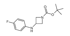 3-(4-氟苯氨基)-氮杂啶-1-羧酸叔丁酯结构式