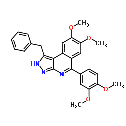 1-Benzyl-5-(3,4-dimethoxyphenyl)-7,8-dimethoxy-2H-pyrazolo[3,4-c]isoquinoline结构式