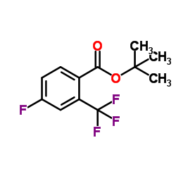 2-Methyl-2-propanyl 4-fluoro-2-(trifluoromethyl)benzoate Structure