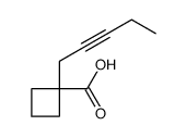 1-pent-2-ynylcyclobutane-1-carboxylic acid结构式
