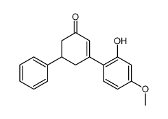 3-(2-hydroxy-4-methoxyphenyl)-5-phenylcyclohex-2-en-1-one结构式