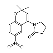 1-(2,2-dimethyl-6-nitrochromen-4-yl)pyrrolidin-2-one结构式