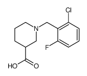 1-(2-chloro-6-fluorobenzyl)piperidine-3-carboxylic acid structure