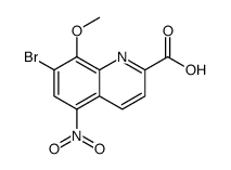 7-bromo-8-methoxy-5-nitroquinoline-2-carboxylic acid Structure