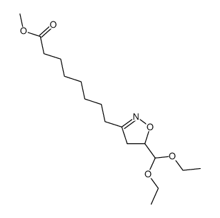 3-(ω-methoxycarbonylheptyl)-5-diethoxymethyl-2-isoxazoline结构式