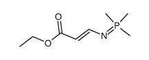 (E)-4-(ethoxycarbonyl)-1,1,1-trimethyl-2-aza-1-λ5-phosphabuta-1,3-diene Structure