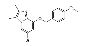6-bromo-2,3-dimethyl-8-(([4-(methyloxy)phenyl]methyl) oxy)imidazo[1,2-a]pyridine Structure
