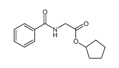 Glycine, N-benzoyl-, cyclopentyl ester Structure
