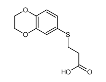 3-(2,3-Dihydro-1,4-benzodioxin-6-ylsulfanyl)propanoic acid structure