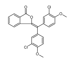 1(3H)-Isobenzofuranone, 3-[bis(3-chloro-4-methoxyphenyl)methylene]结构式