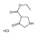 ETHYL 4-OXOPYRROLIDINE-3-CARBOXYLATE HYDROCHLORIDE Structure