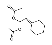 1,1-diacetoxy-2-cyclohexyliden-ethane Structure