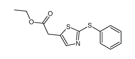 ethyl 2-(2-phenylsulfanyl-1,3-thiazol-5-yl)acetate结构式