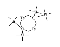 trimethyl-[3,7,7-tris(trimethylsilyl)-1,5,3,7-ditelluradisilocan-3-yl]silane结构式