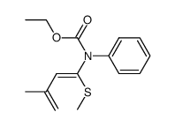 N-(methyl-3 methylthio-l butadiene-1,3 yl) n-phenyl carbamate d'ethyle Structure
