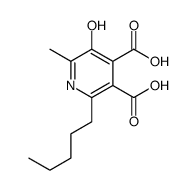 3,4-Pyridinedicarboxylic acid,5-hydroxy-6-methyl-2-pentyl-结构式