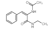 2-acetamido-N-ethyl-3-phenyl-prop-2-enamide结构式