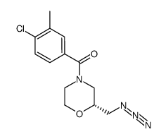 (R)-(2-azidomethyl-morpholin-4-yl)-(4-chloro-3-methylphenyl)-methanone结构式